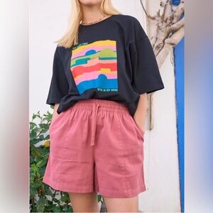 NWT Charlie Shorts Organic Cotton Dusky Pink Size 2XL